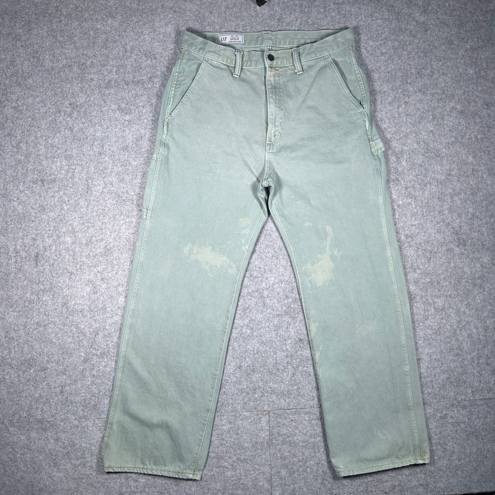 Gap Carpenter Pants Mens 32x30 Green Workwear Utility Gorpcore Distressed